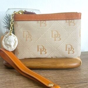 Dooney & Bourke Beige and Tan Wristlet